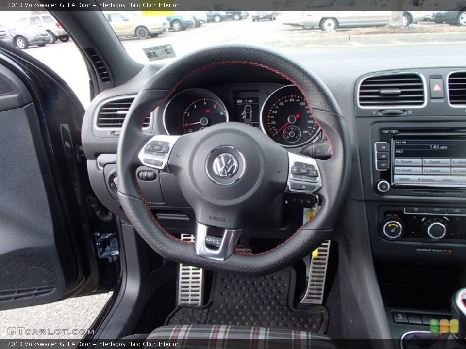 Interlagos Plaid Cloth Interior Steering Wheel for the 2013 Volkswagen GTI 4 Door #90900139
