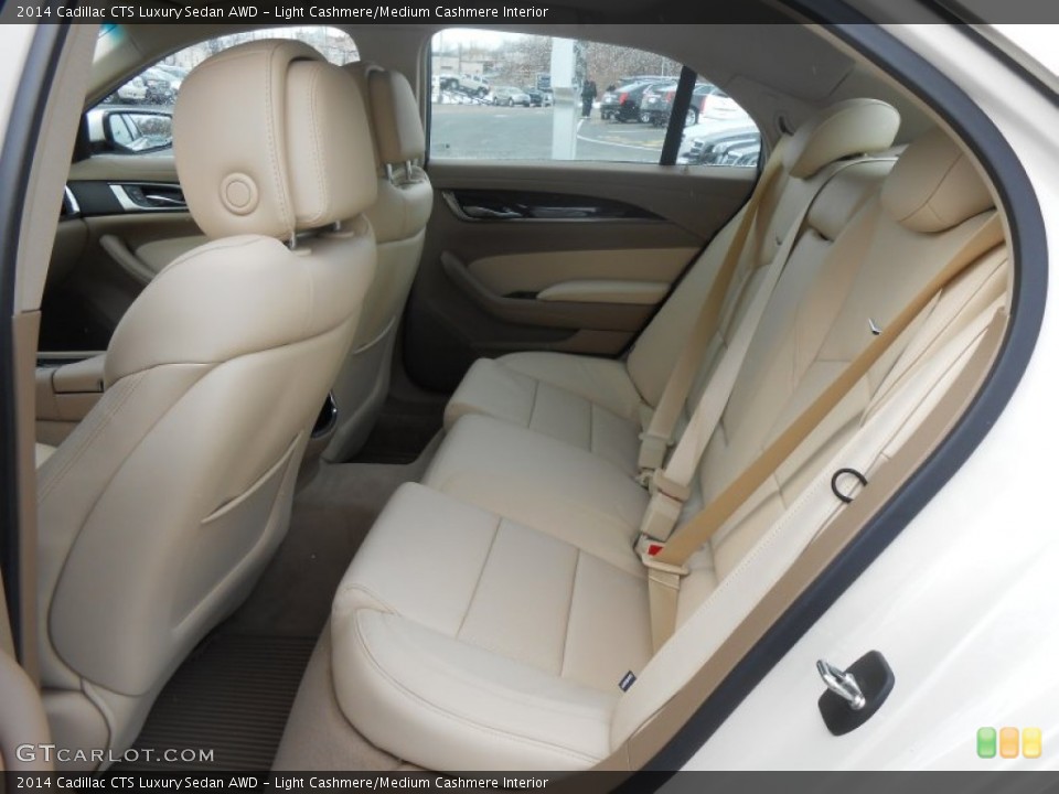 Light Cashmere/Medium Cashmere Interior Rear Seat for the 2014 Cadillac CTS Luxury Sedan AWD #90904384