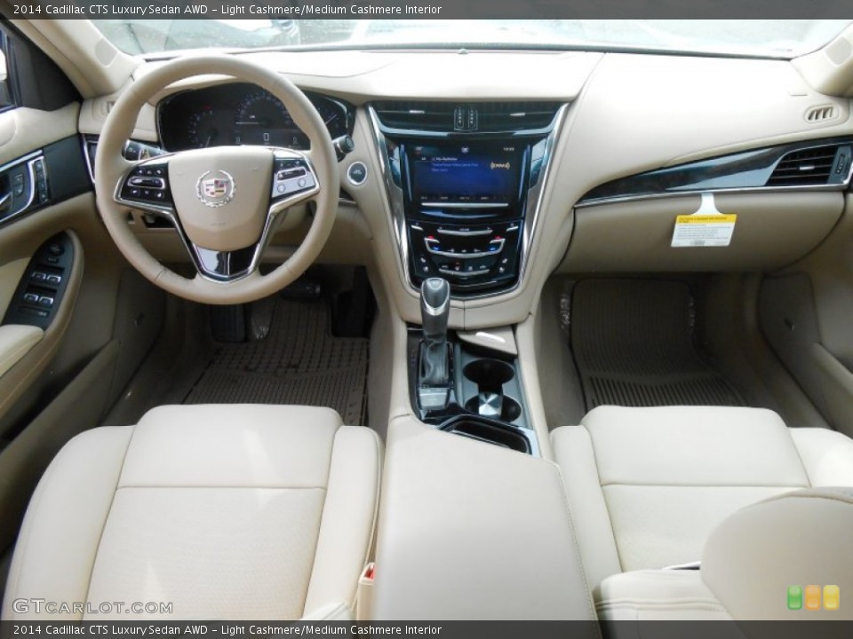Light Cashmere/Medium Cashmere Interior Dashboard for the 2014 Cadillac CTS Luxury Sedan AWD #90904402
