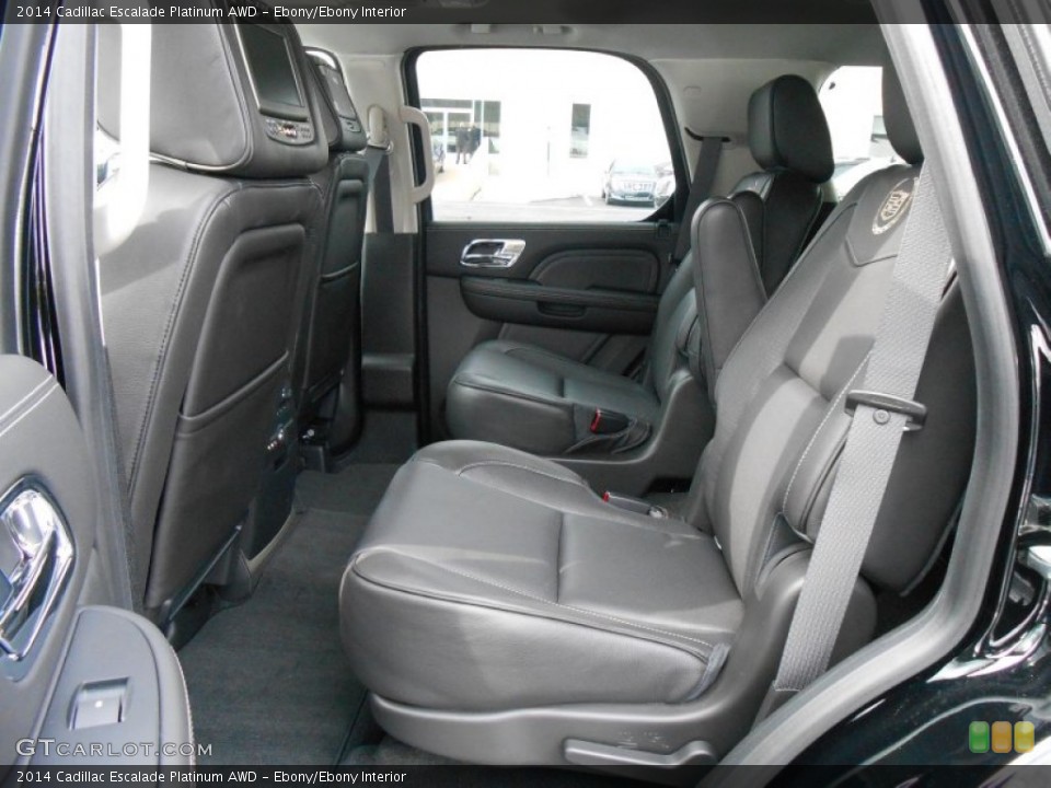Ebony/Ebony Interior Rear Seat for the 2014 Cadillac Escalade Platinum AWD #90905469