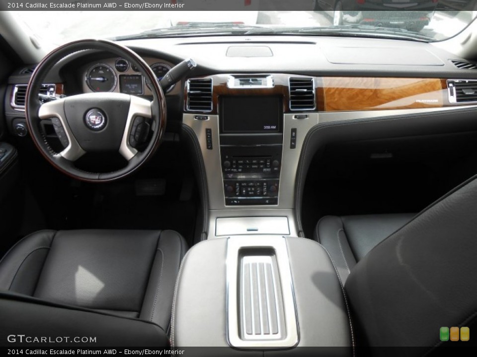 Ebony/Ebony Interior Dashboard for the 2014 Cadillac Escalade Platinum AWD #90905488