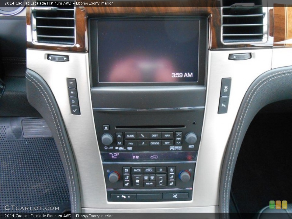 Ebony/Ebony Interior Controls for the 2014 Cadillac Escalade Platinum AWD #90905815