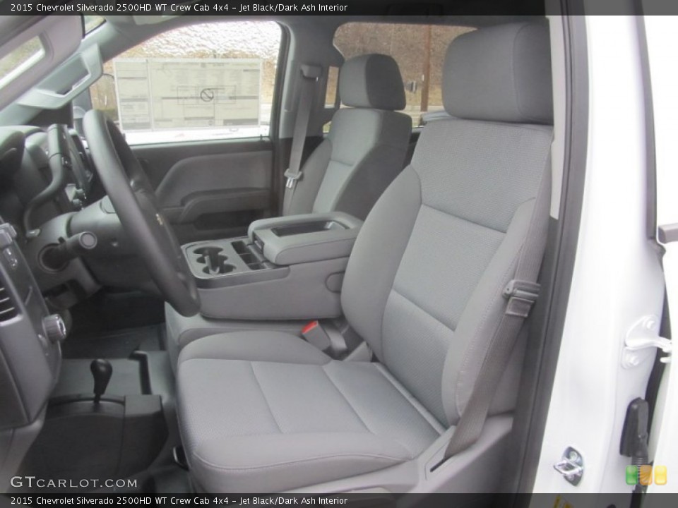 Jet Black/Dark Ash Interior Front Seat for the 2015 Chevrolet Silverado 2500HD WT Crew Cab 4x4 #90909700