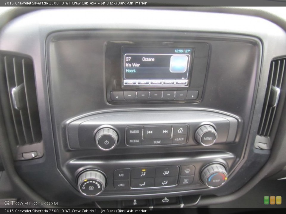 Jet Black/Dark Ash Interior Controls for the 2015 Chevrolet Silverado 2500HD WT Crew Cab 4x4 #90909778