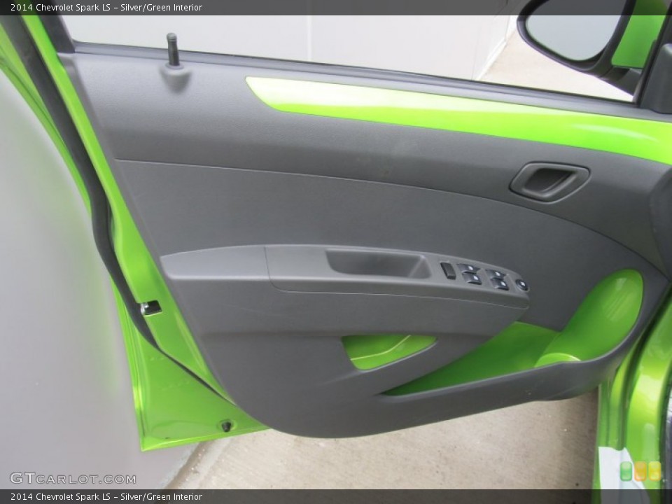 Silver/Green Interior Door Panel for the 2014 Chevrolet Spark LS #90912451
