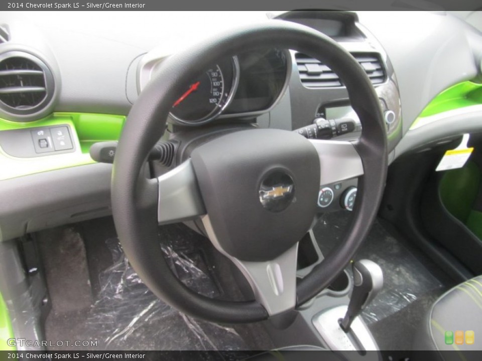 Silver/Green Interior Steering Wheel for the 2014 Chevrolet Spark LS #90912517