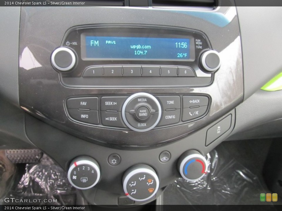 Silver/Green Interior Controls for the 2014 Chevrolet Spark LS #90912568