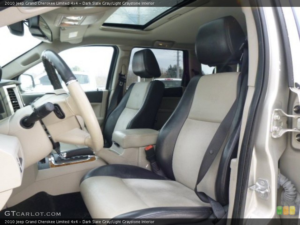 Dark Slate Gray/Light Graystone Interior Front Seat for the 2010 Jeep Grand Cherokee Limited 4x4 #90913300