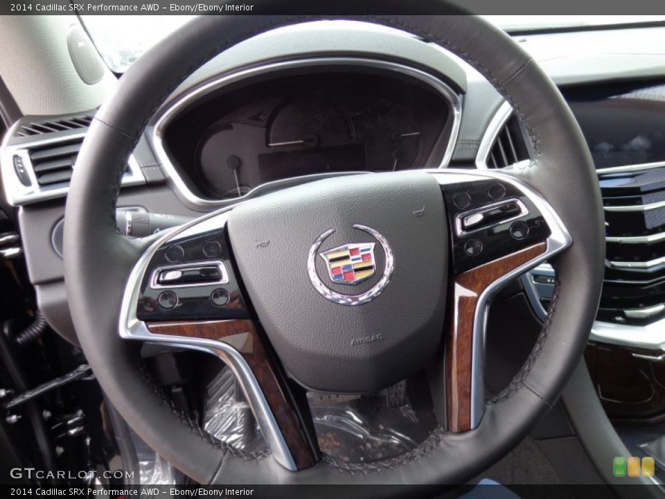 Ebony/Ebony Interior Steering Wheel for the 2014 Cadillac SRX Performance AWD #90913906