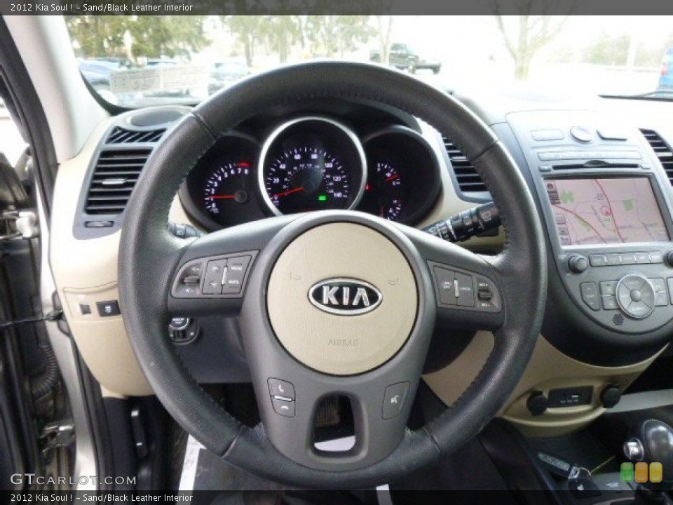 Sand/Black Leather Interior Steering Wheel for the 2012 Kia Soul ! #90916930