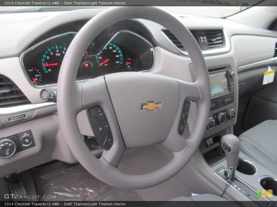 Dark Titanium/Light Titanium Interior Steering Wheel for the 2014 Chevrolet Traverse LS AWD #90917776