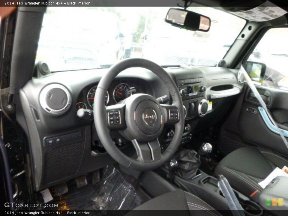 Black Interior Prime Interior for the 2014 Jeep Wrangler Rubicon 4x4 #90920962