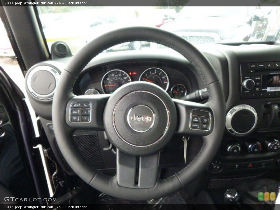 Black Interior Steering Wheel for the 2014 Jeep Wrangler Rubicon 4x4 #90921099