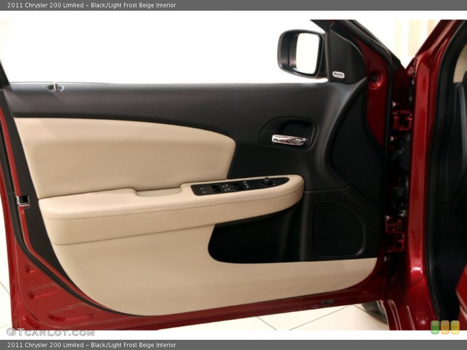 Black/Light Frost Beige Interior Door Panel for the 2011 Chrysler 200 Limited #90925048
