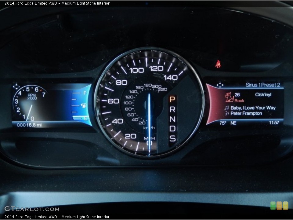 Medium Light Stone Interior Gauges for the 2014 Ford Edge Limited AWD #90931739