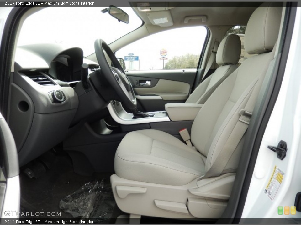 Medium Light Stone Interior Front Seat for the 2014 Ford Edge SE #90933167