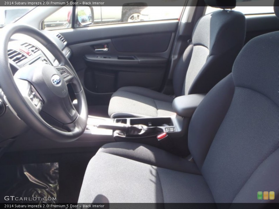 Black Interior Front Seat for the 2014 Subaru Impreza 2.0i Premium 5 Door #90934112