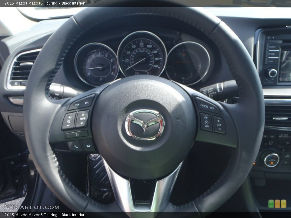 Black Interior Steering Wheel for the 2015 Mazda Mazda6 Touring #90935108