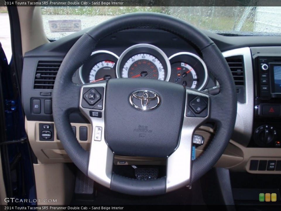 Sand Beige Interior Steering Wheel for the 2014 Toyota Tacoma SR5 Prerunner Double Cab #90936497