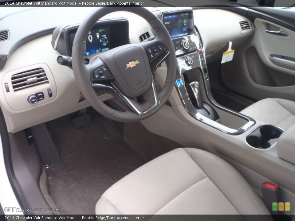 Pebble Beige/Dark Accents 2014 Chevrolet Volt Interiors