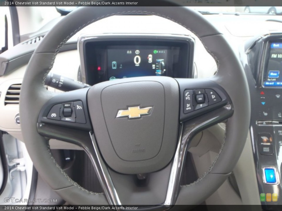 Pebble Beige/Dark Accents Interior Steering Wheel for the 2014 Chevrolet Volt  #90940760