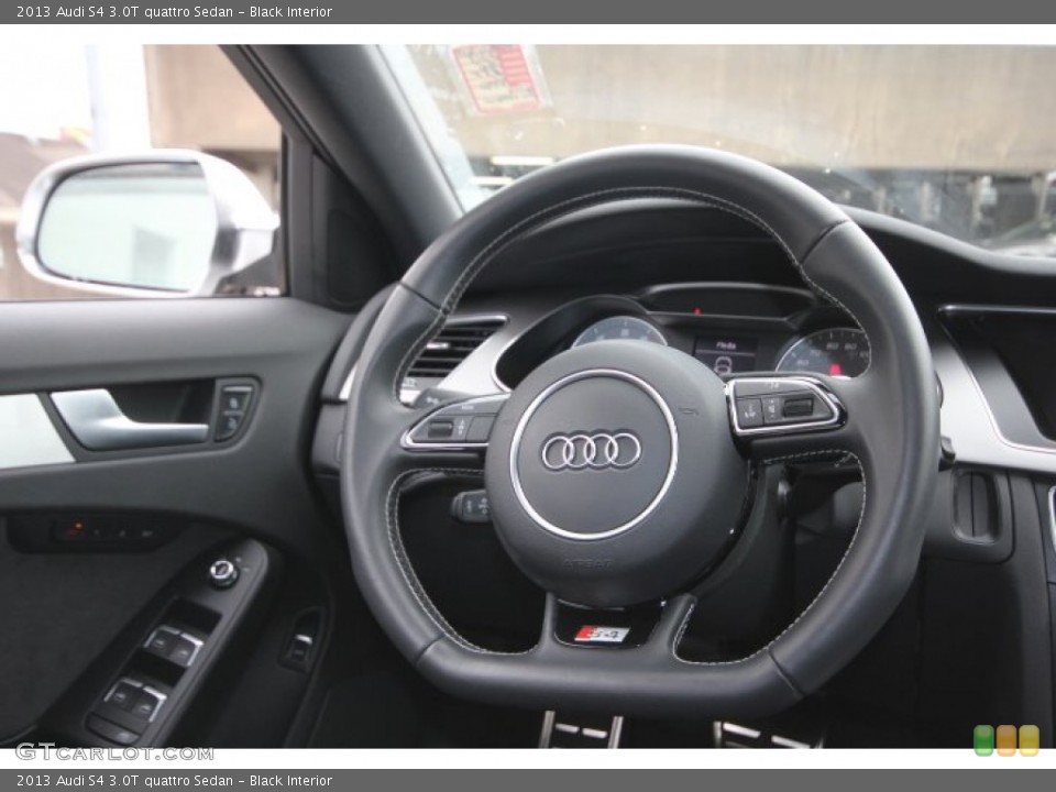 Black Interior Steering Wheel for the 2013 Audi S4 3.0T quattro Sedan #90940964