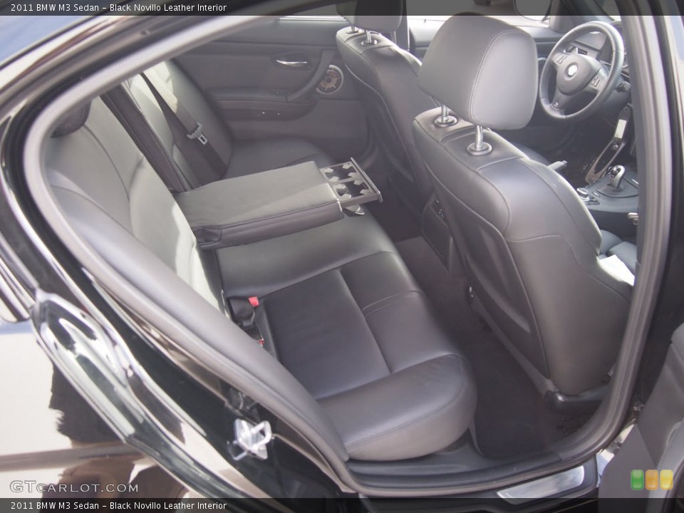 Black Novillo Leather Interior Rear Seat for the 2011 BMW M3 Sedan #90946409