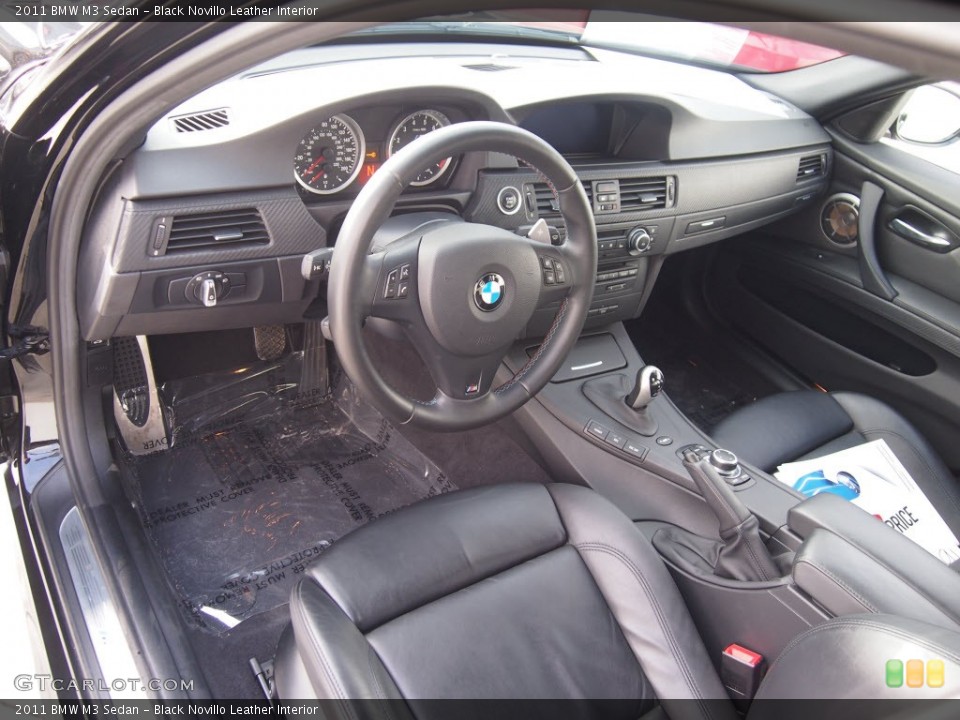 Black Novillo Leather 2011 BMW M3 Interiors