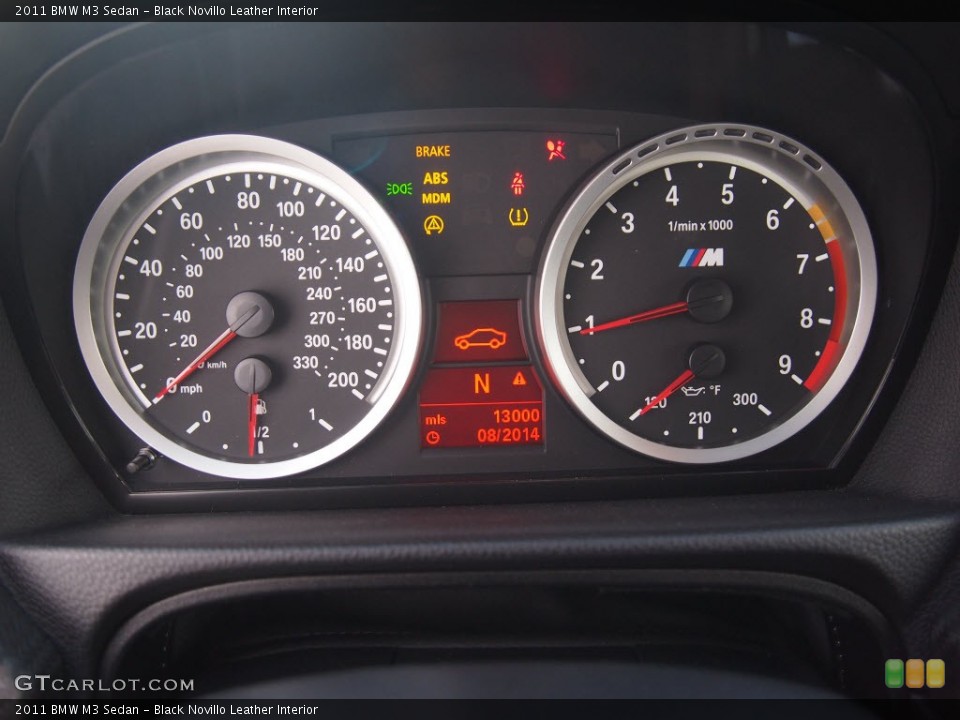 Black Novillo Leather Interior Gauges for the 2011 BMW M3 Sedan #90946727
