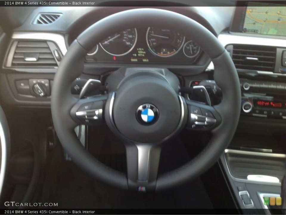 Black Interior Steering Wheel for the 2014 BMW 4 Series 435i Convertible #90948191