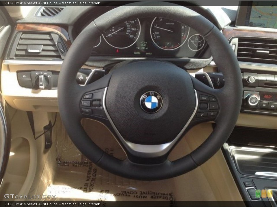Venetian Beige Interior Steering Wheel for the 2014 BMW 4 Series 428i Coupe #90948365