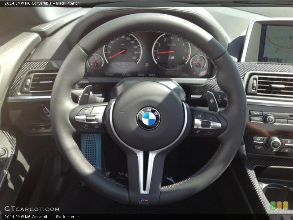 Black Interior Steering Wheel for the 2014 BMW M6 Convertible #90948524
