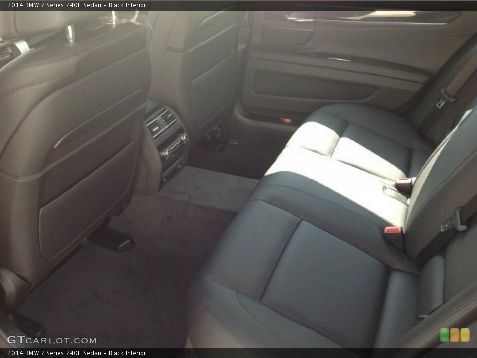 Black Interior Rear Seat for the 2014 BMW 7 Series 740Li Sedan #90949775