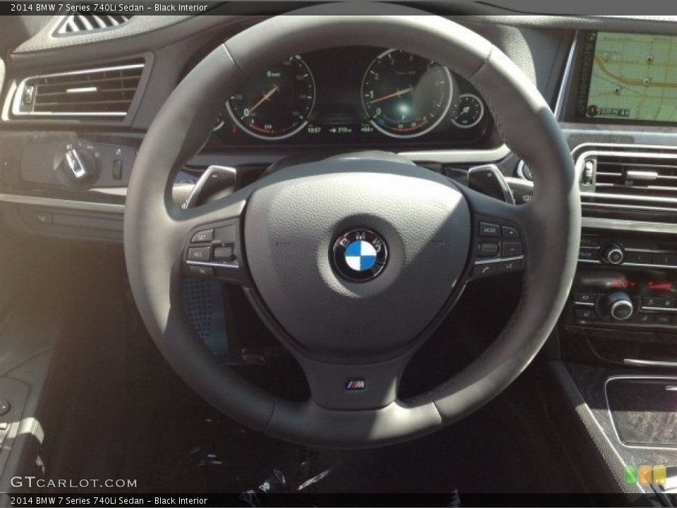 Black Interior Steering Wheel for the 2014 BMW 7 Series 740Li Sedan #90949919