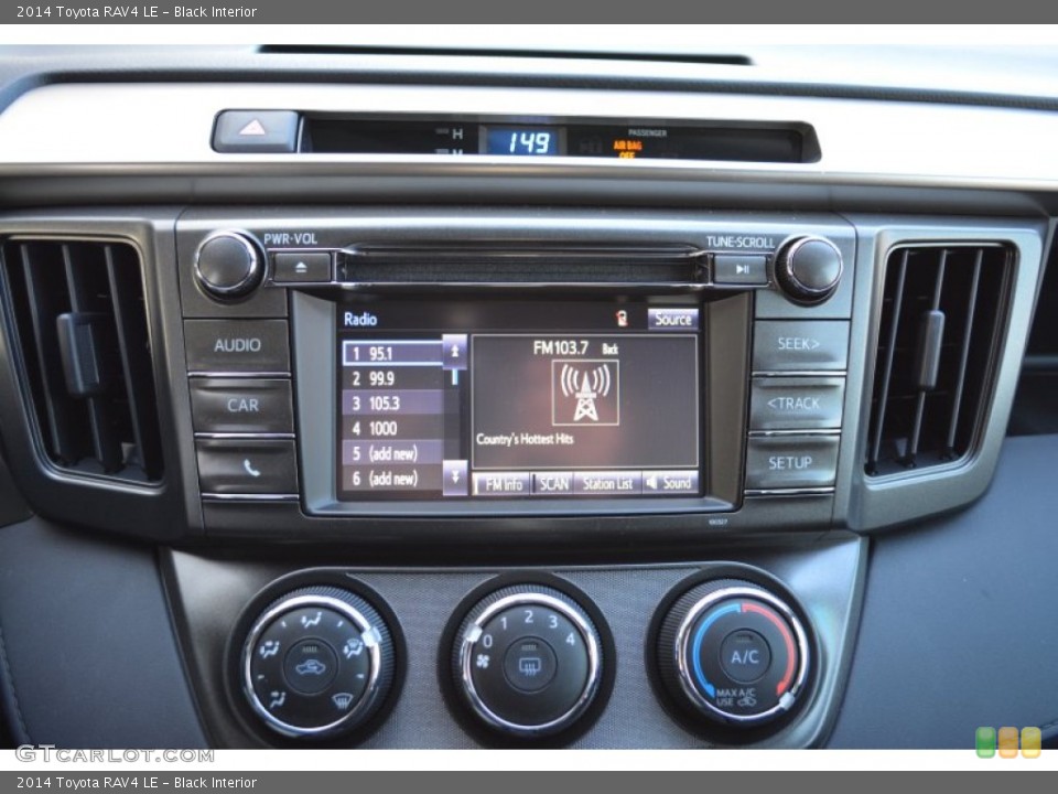 Black Interior Controls for the 2014 Toyota RAV4 LE #90951956