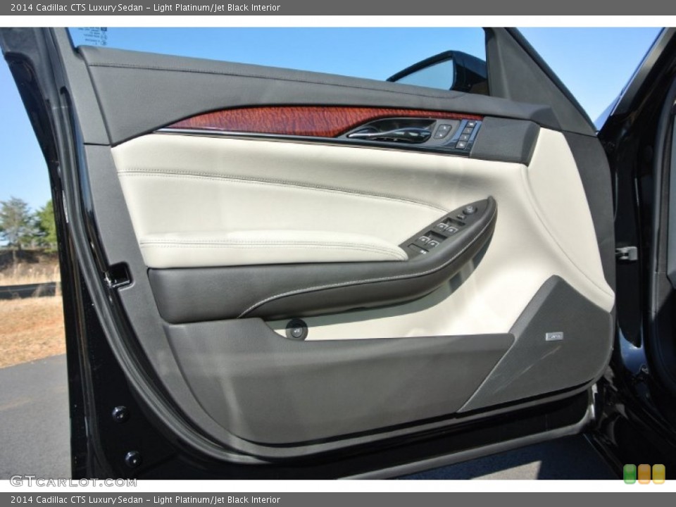 Light Platinum/Jet Black Interior Door Panel for the 2014 Cadillac CTS Luxury Sedan #90954488