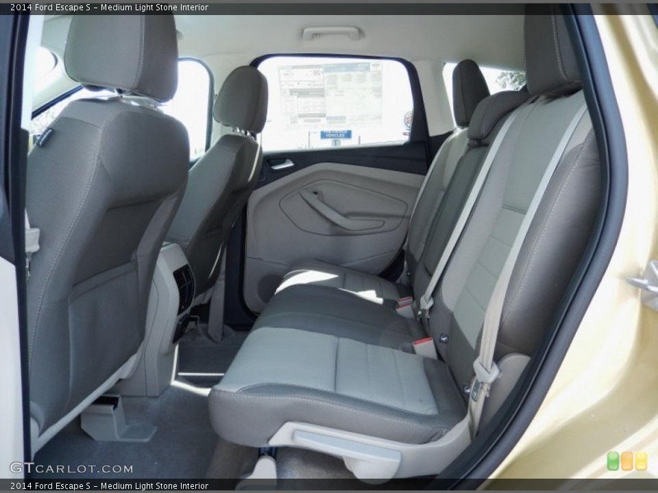 Medium Light Stone Interior Rear Seat for the 2014 Ford Escape S #90957185