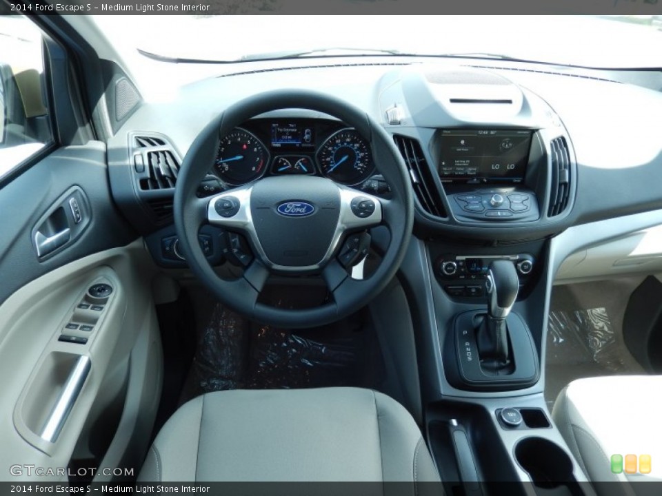 Medium Light Stone Interior Dashboard for the 2014 Ford Escape S #90957206