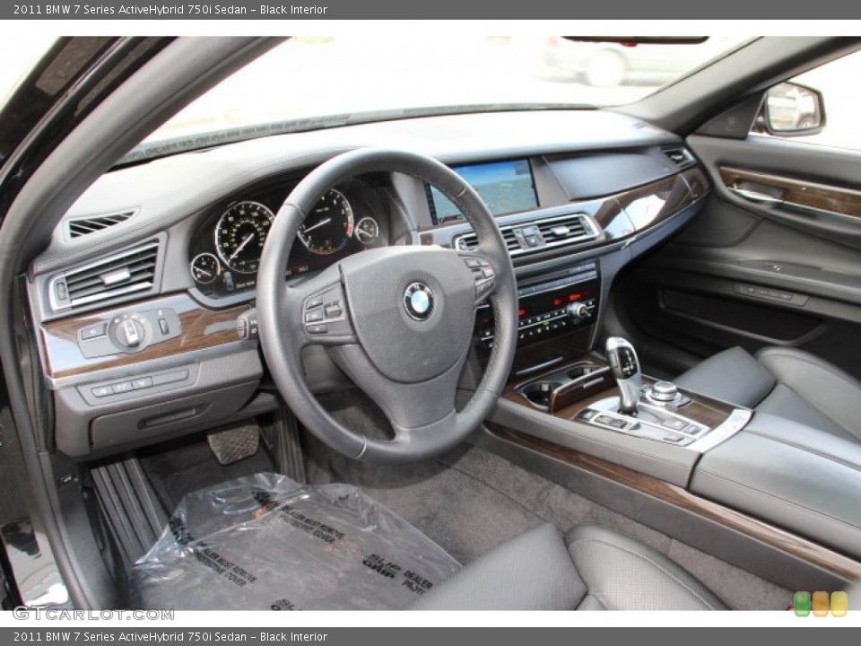 Black Interior Prime Interior for the 2011 BMW 7 Series ActiveHybrid 750i Sedan #90969478