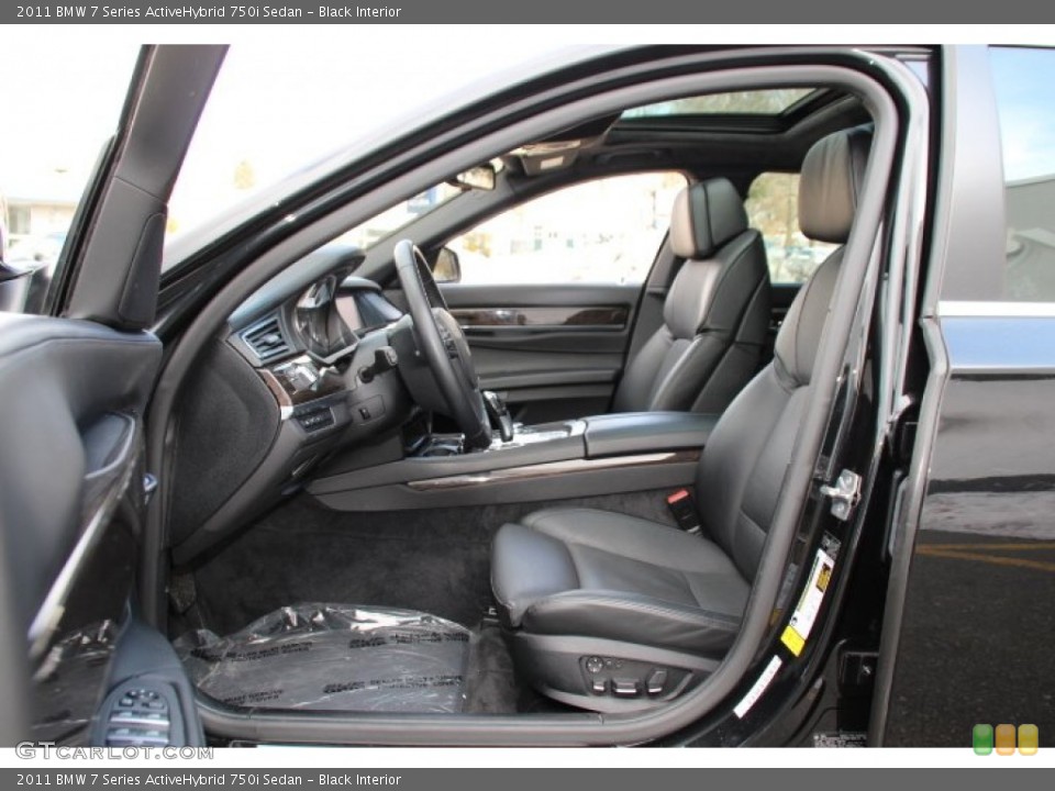 Black Interior Front Seat for the 2011 BMW 7 Series ActiveHybrid 750i Sedan #90969481