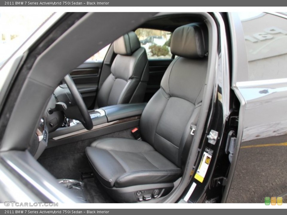 Black Interior Front Seat for the 2011 BMW 7 Series ActiveHybrid 750i Sedan #90969484