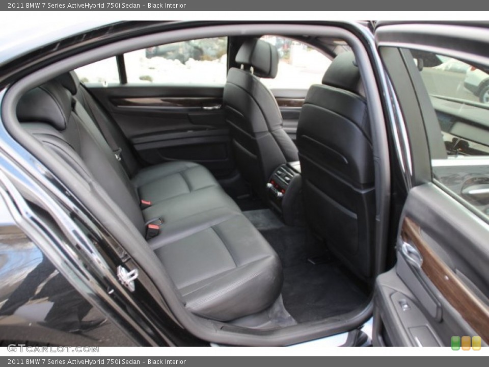 Black Interior Rear Seat for the 2011 BMW 7 Series ActiveHybrid 750i Sedan #90969523