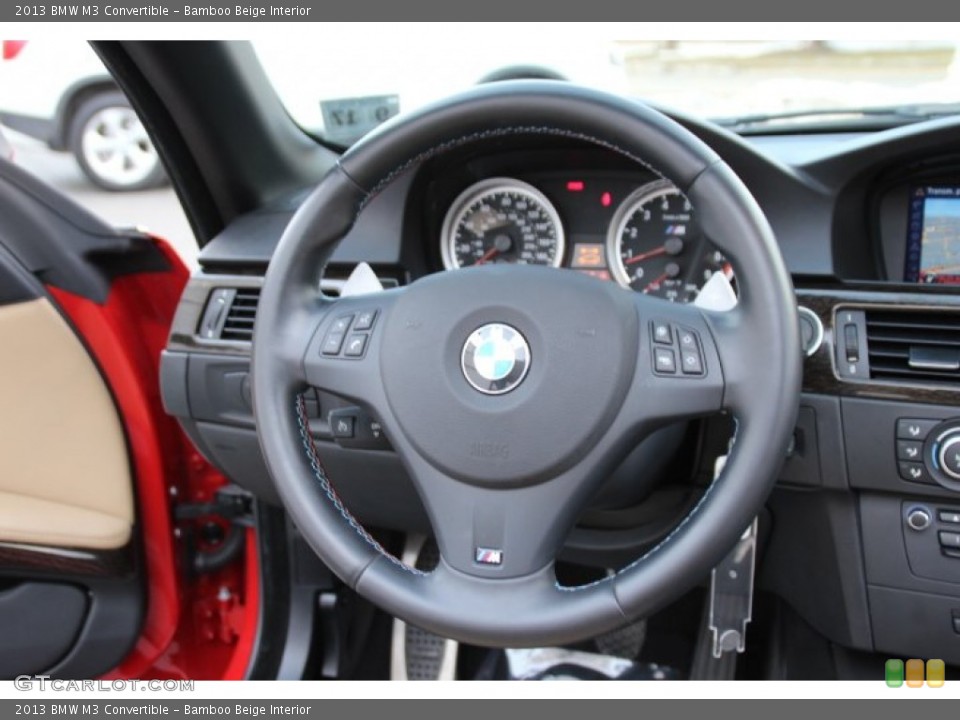 Bamboo Beige Interior Steering Wheel for the 2013 BMW M3 Convertible #90970555