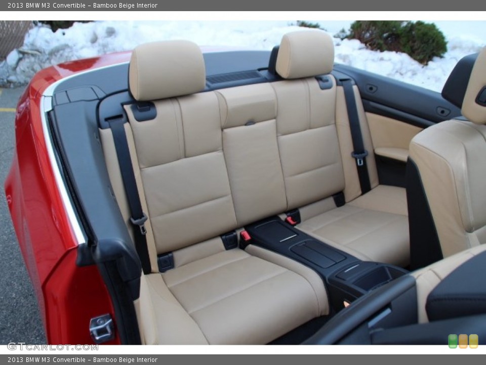 Bamboo Beige Interior Rear Seat for the 2013 BMW M3 Convertible #90970576