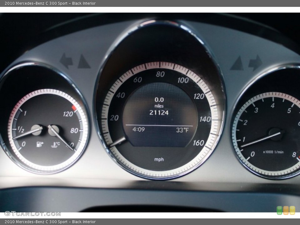 Black Interior Gauges for the 2010 Mercedes-Benz C 300 Sport #90973012