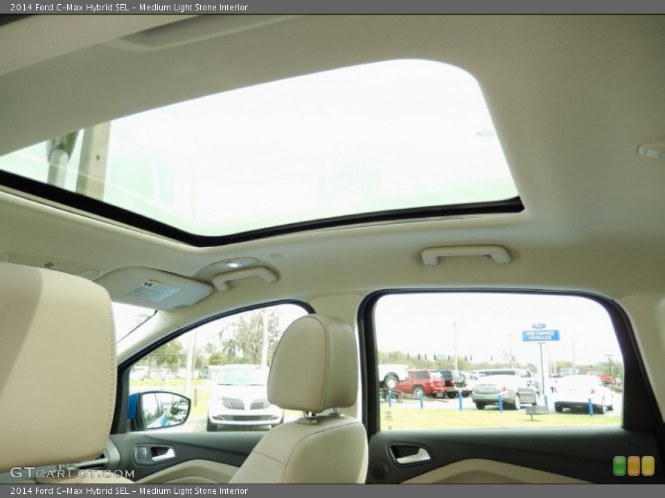 Medium Light Stone Interior Sunroof for the 2014 Ford C-Max Hybrid SEL #90974635