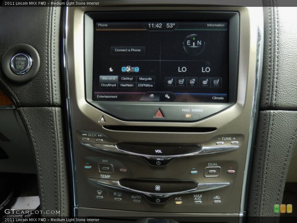 Medium Light Stone Interior Controls for the 2011 Lincoln MKX FWD #90974938