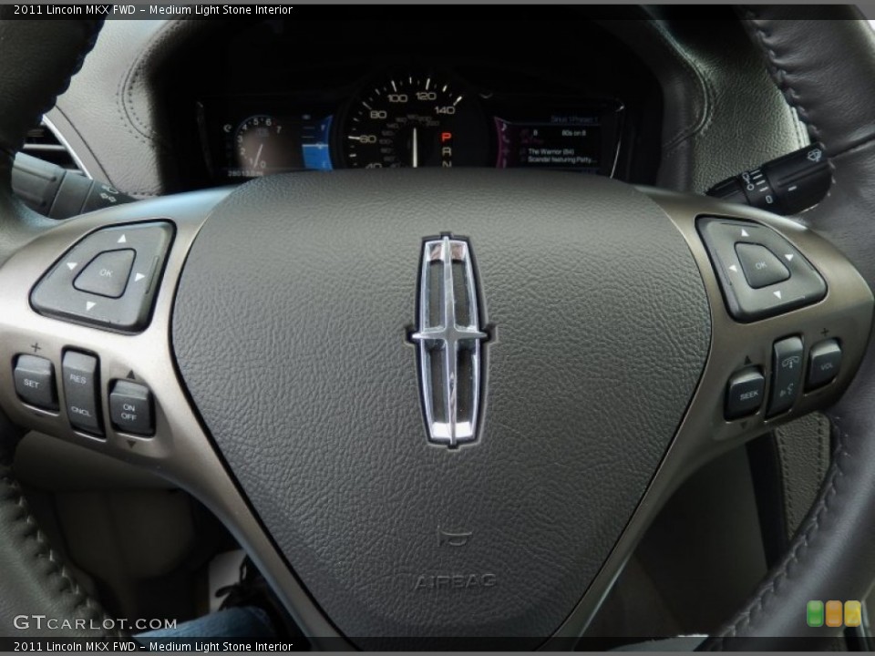Medium Light Stone Interior Steering Wheel for the 2011 Lincoln MKX FWD #90974944