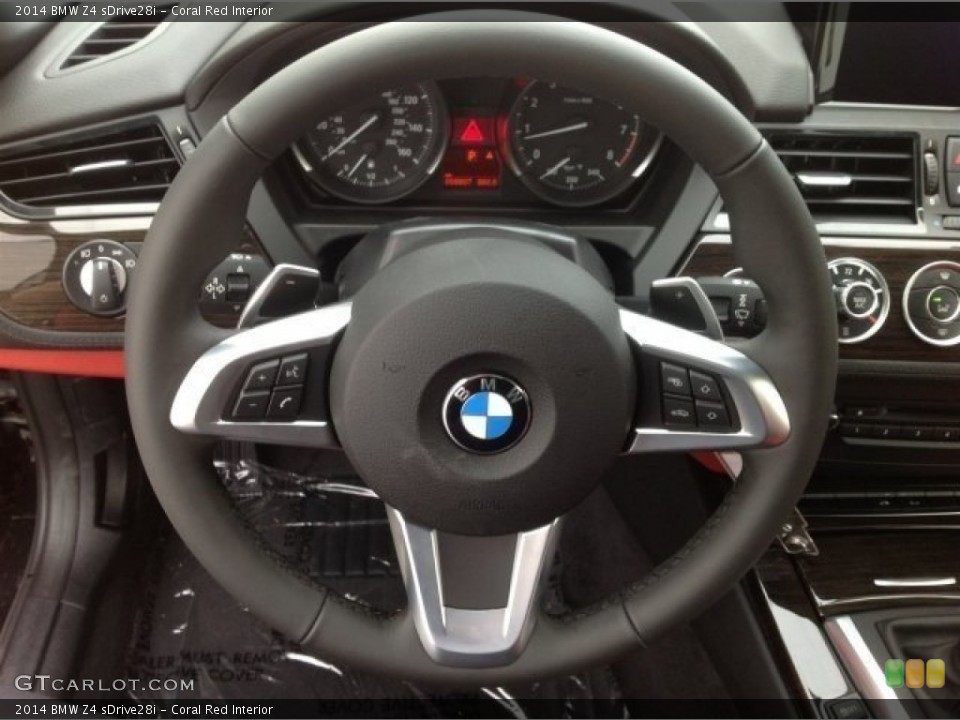 Coral Red Interior Steering Wheel for the 2014 BMW Z4 sDrive28i #90986058