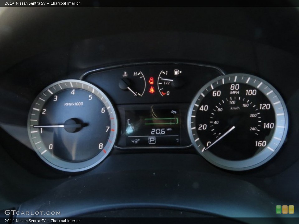Charcoal Interior Gauges for the 2014 Nissan Sentra SV #90987726